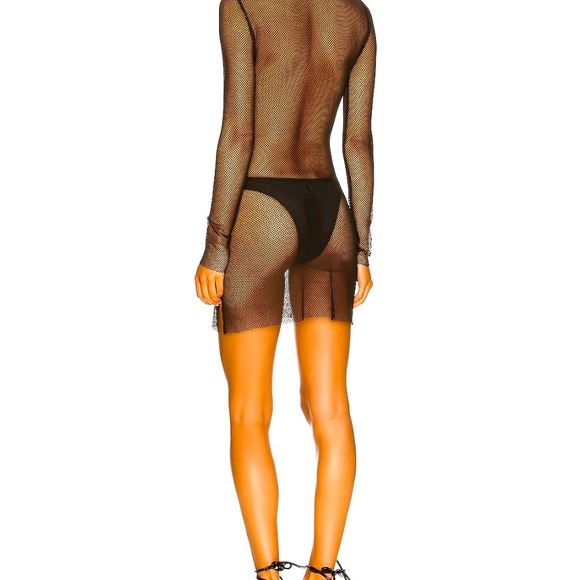 Revolve brand: WeWoreWhat- black mesh swimsuit coverup - Picture 2 of 2